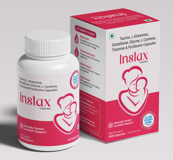 Instax Lactation Capsules | Natural Supplement to Boost Breast Milk Supply for Breastfeeding Mothers.